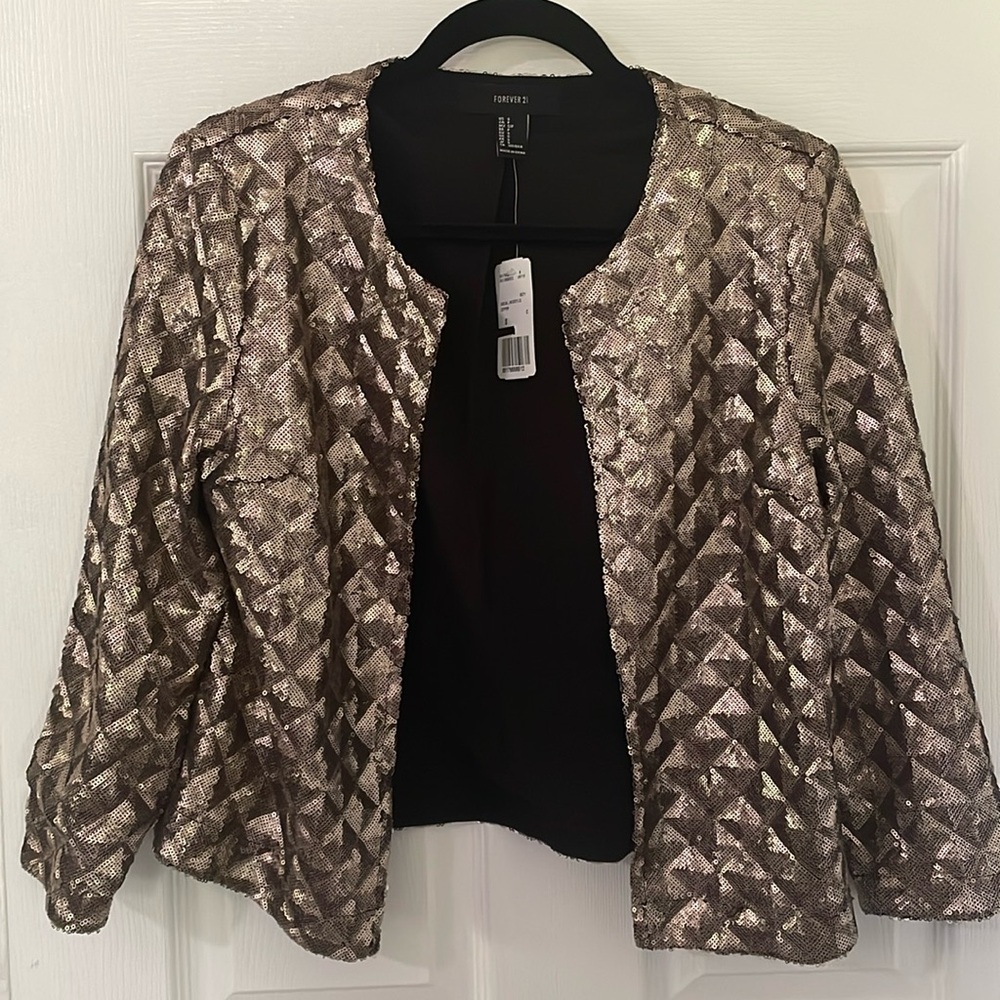 Forever 21 Metal/ Copper Sequin Jacket